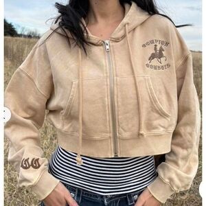 Compton Cowboys x Forever 21 Cropped Graphic Hoodie Nwot Size Large